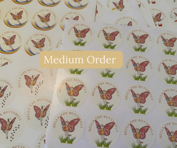 Bella the Butterfly stickers (Medium order)